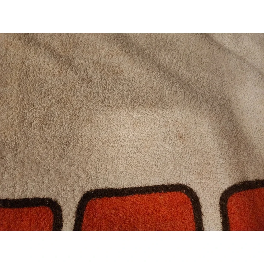 Vintage Hooters Cozumel Beach Towel White Orange Owl Logo Souvenir Collectible